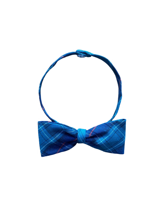 Boys' Bow-Tie in Navy Green Tartan Plaid