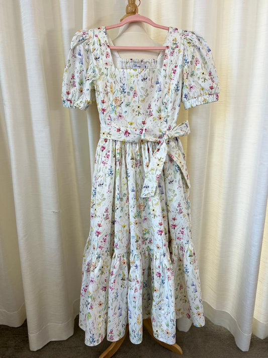 E7: Lan Midi Dress with Nursing Zippers in Wildflowers, Size XXS (Final Sale)