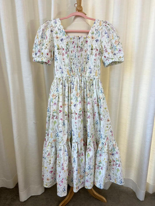 E7: Lan Midi Dress with Nursing Zippers in Wildflowers, Size XXS (Final Sale)