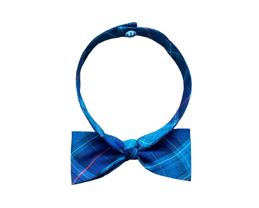 Boys' Bow-Tie in Navy Green Tartan Plaid