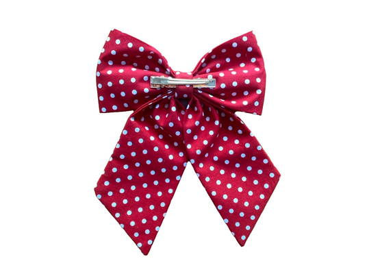 Pretty Women's Bow in Red Polka Dot