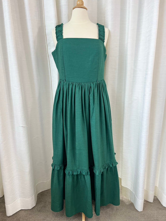 B3: Sample Dress Kanya Maxi with Nursing Zippers in Evergreen, Size XXL