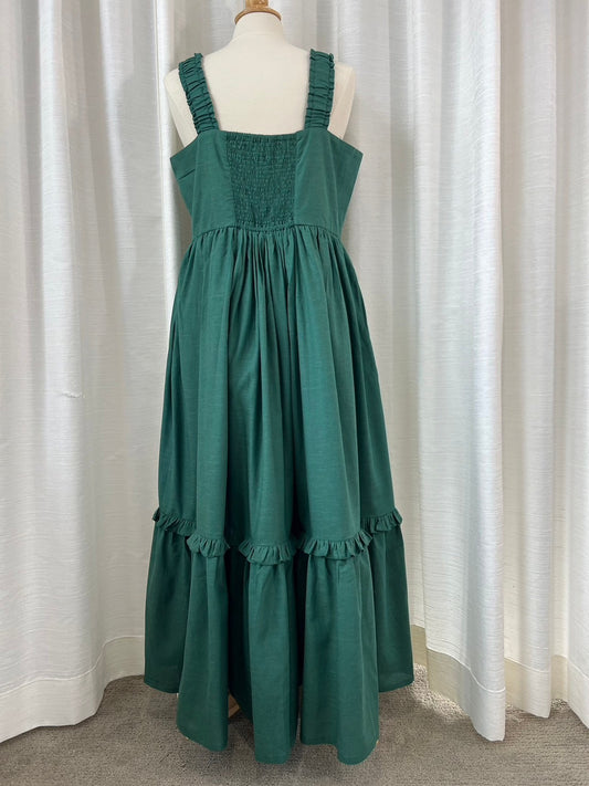 B3: Sample Dress Kanya Maxi with Nursing Zippers in Evergreen, Size XXL